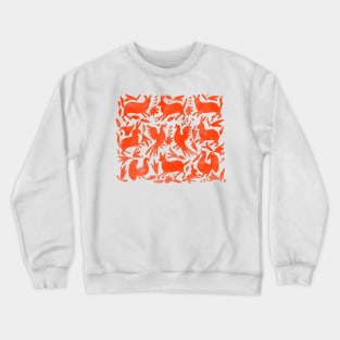 Orange Otomi Print Crewneck Sweatshirt